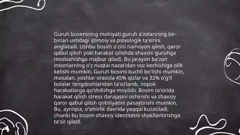 Guruh bosimi. Konformlik turlari 3