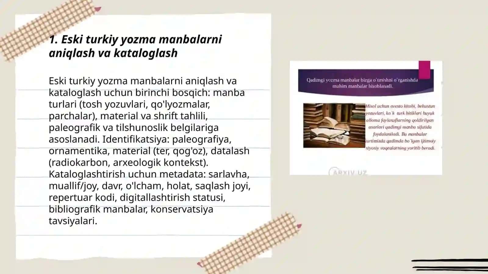 Eski turkiy til yozma manbalari ustida ishlash 3