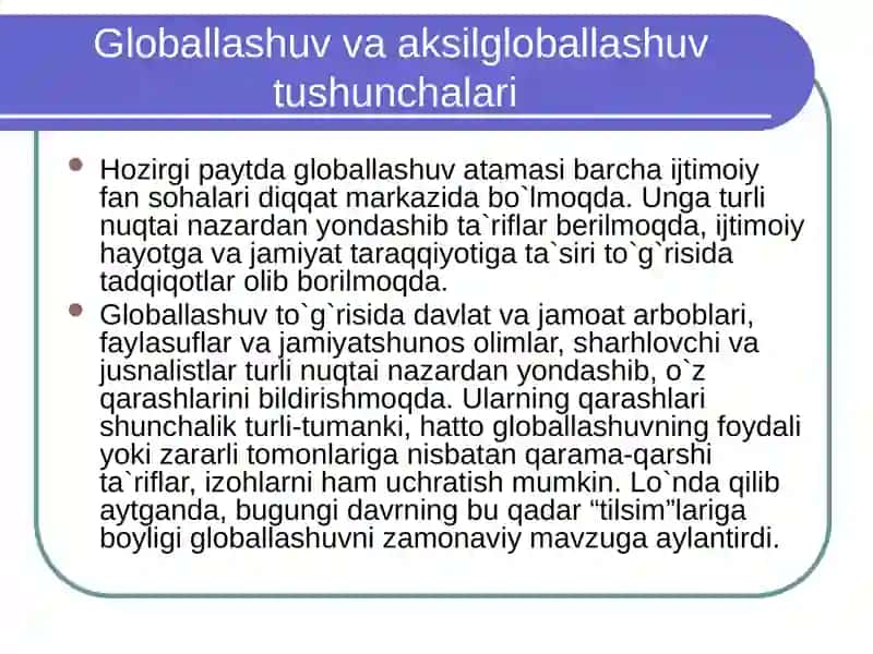 Globallashuv va aksilgloballashuv tushunchalari 3