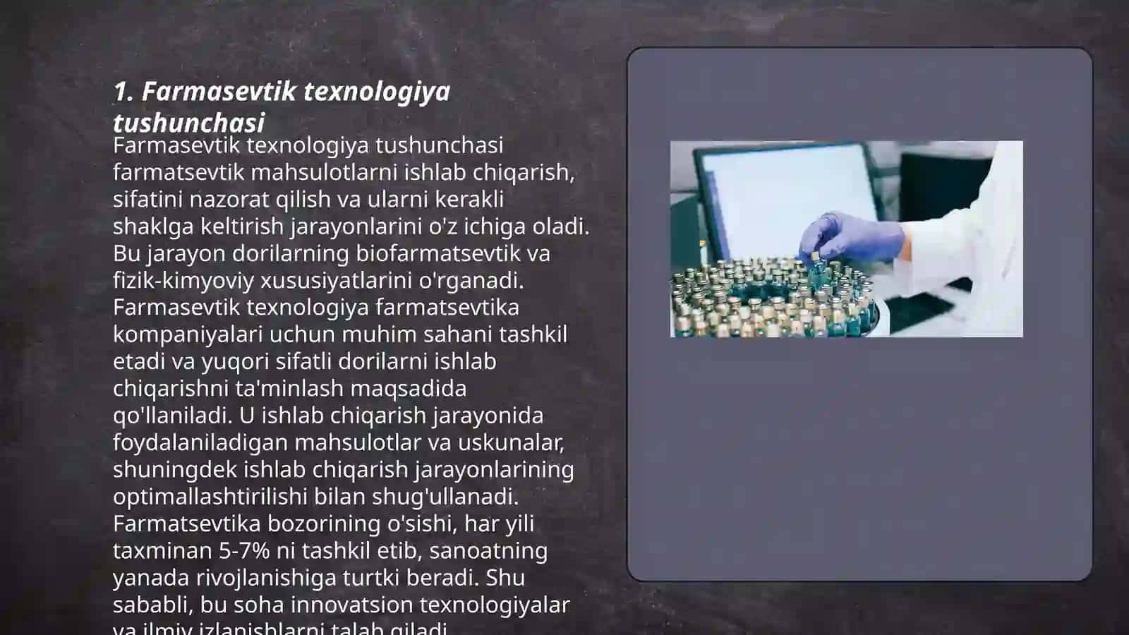 Farmaseftik texnalogiya, mohiyati, maqsadi va vazifalari 3