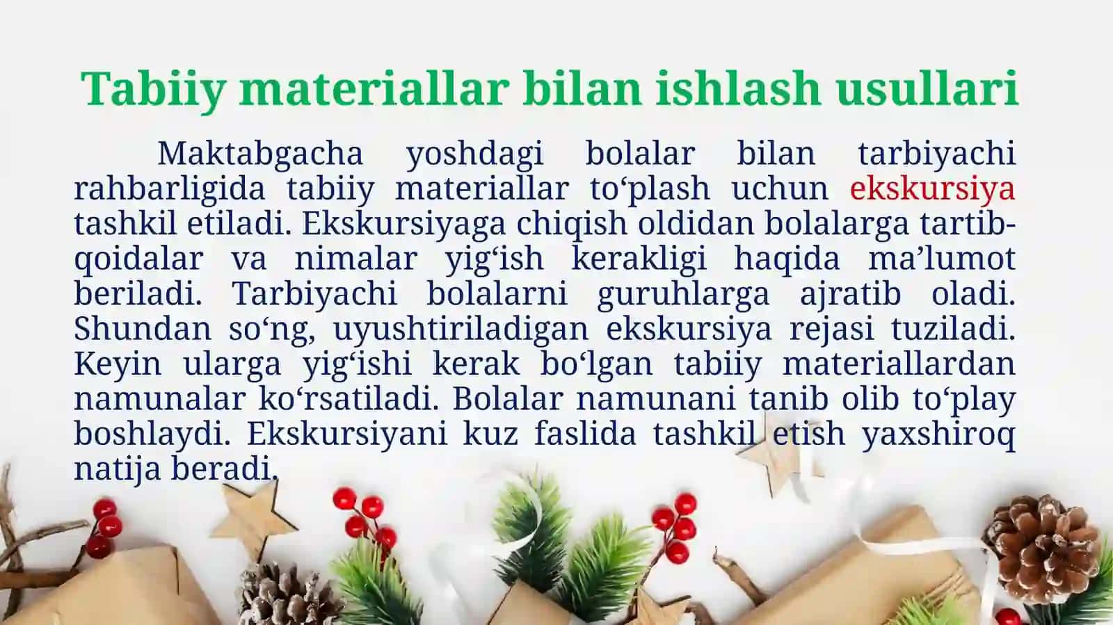 MTTDA TABIIY VA TASHLANDIQ MATERIALLARDAN TURLI O‘YINCHOQLAR YASASH. CHINNI XAMIR BILAN ISHLASH TEXNOLOGIYASI 3
