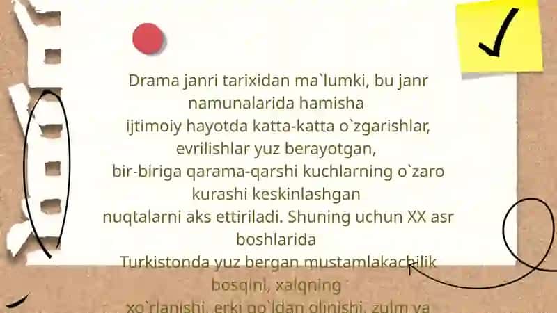 XX-XXI asrlar dramasiga doir ilmiy asarlar ustida ishlash 3