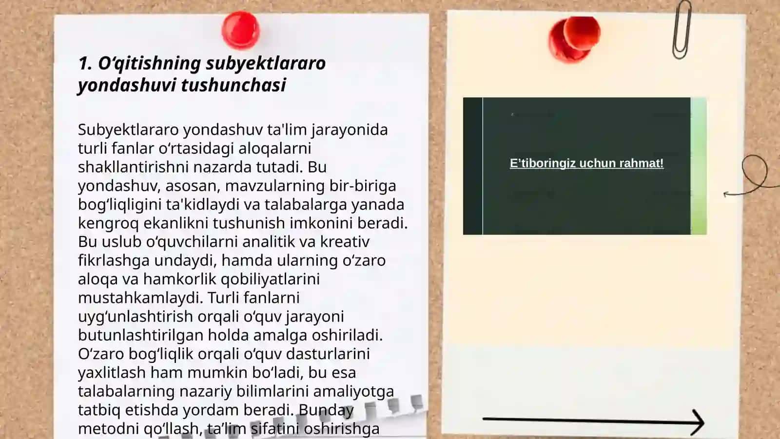 O‘qitishning subyektlararo hamda mavzulararo yondashuvlari o‘rtasidagi farq 3