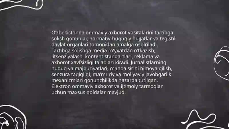 Oʻzbekiston Respublikasida axborot vositalarining faoliyati 3