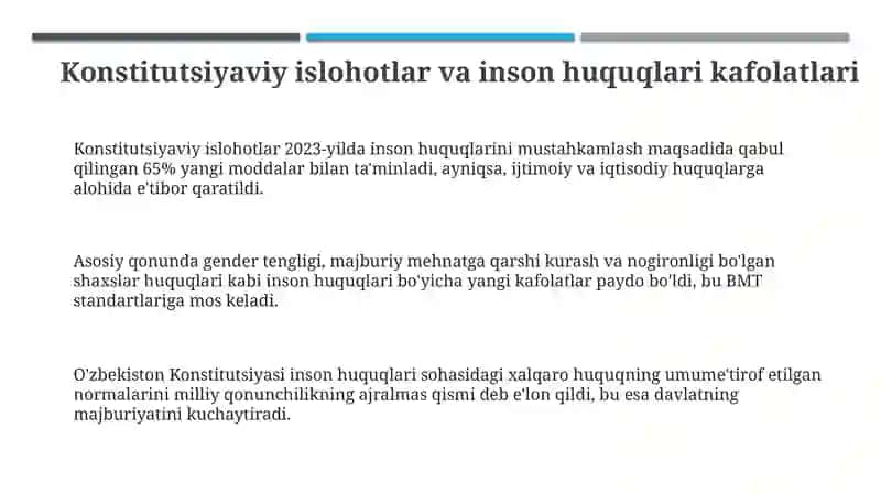 Konstitutsiyaviy islohotlar va inson huquqlari kafolatlari 3