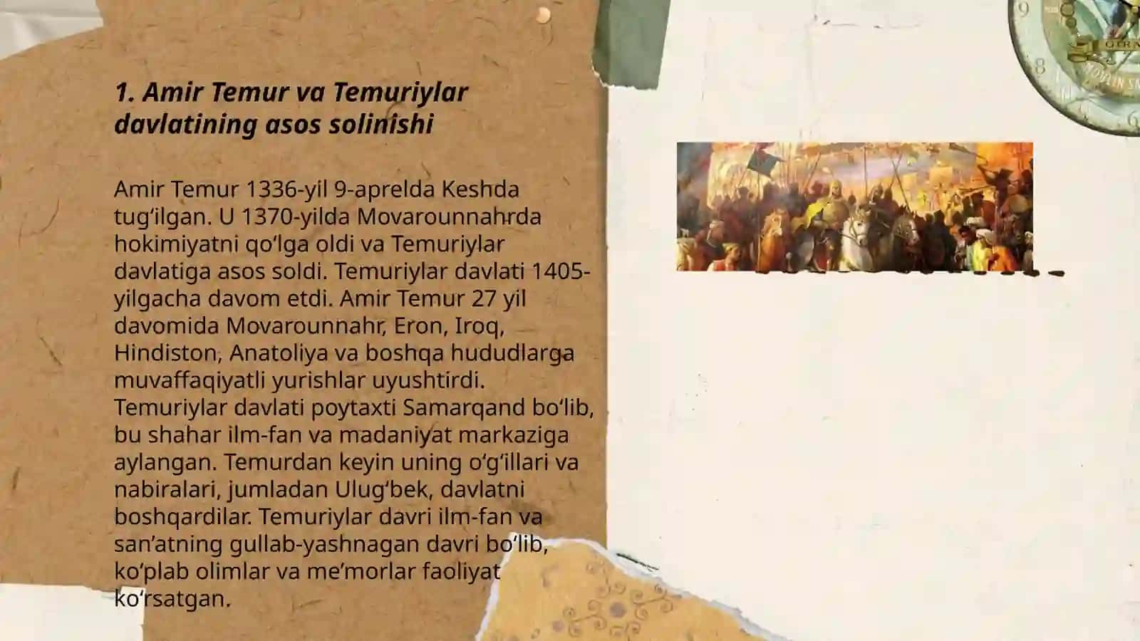 Amir Temur va Temuriylar davlatining tarixiy geografiyasi 3