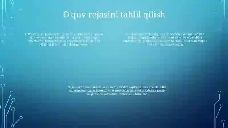 Pedagogika Kollejida Amalga Oshiradigan O'Quv Metodik Ishlarni O'Ganish Reja Va Bayonomalar Bilan Tanishish Hamda Tahlil Qilish 3
