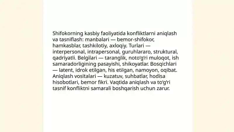 Shifokorning kasbiy faoliyatida konfliktlarni boshqarish koʻnikmalari 3