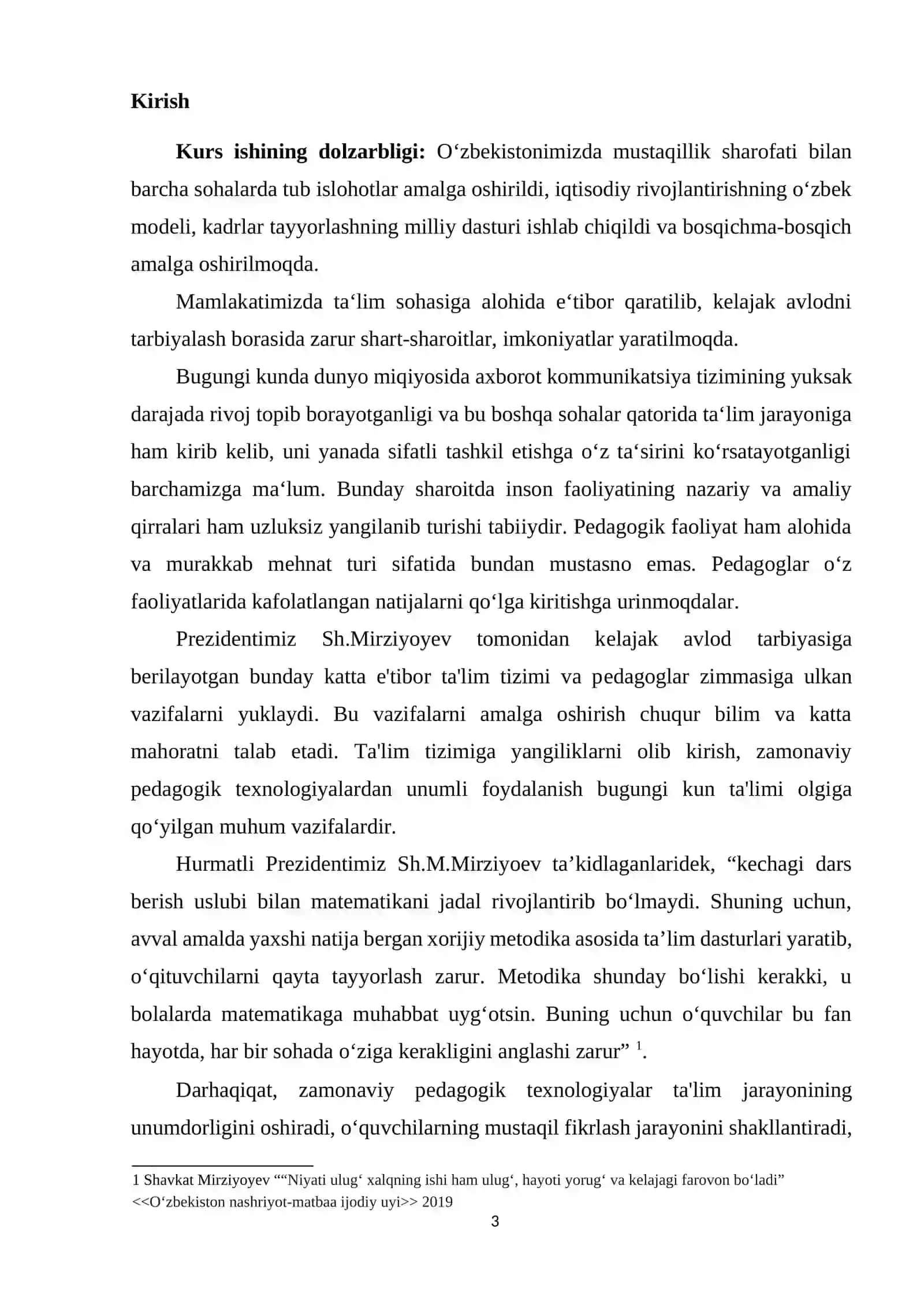 To’rtinchi sinfda matematekadan sodda masalalar  va ularni yechishga o’rgatish metodikasi KURS ISHI 3