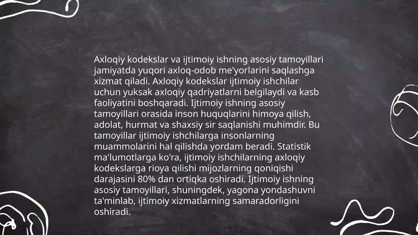 Axloqiy kodekslarning ijtimoiy ishdagi ahamiyati va roli 3