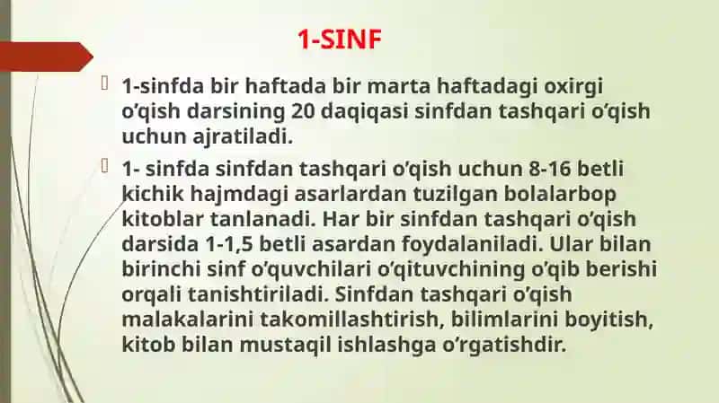 SINFDAN TASHQARI O’QISH DARSLARINING MAQSADI 3