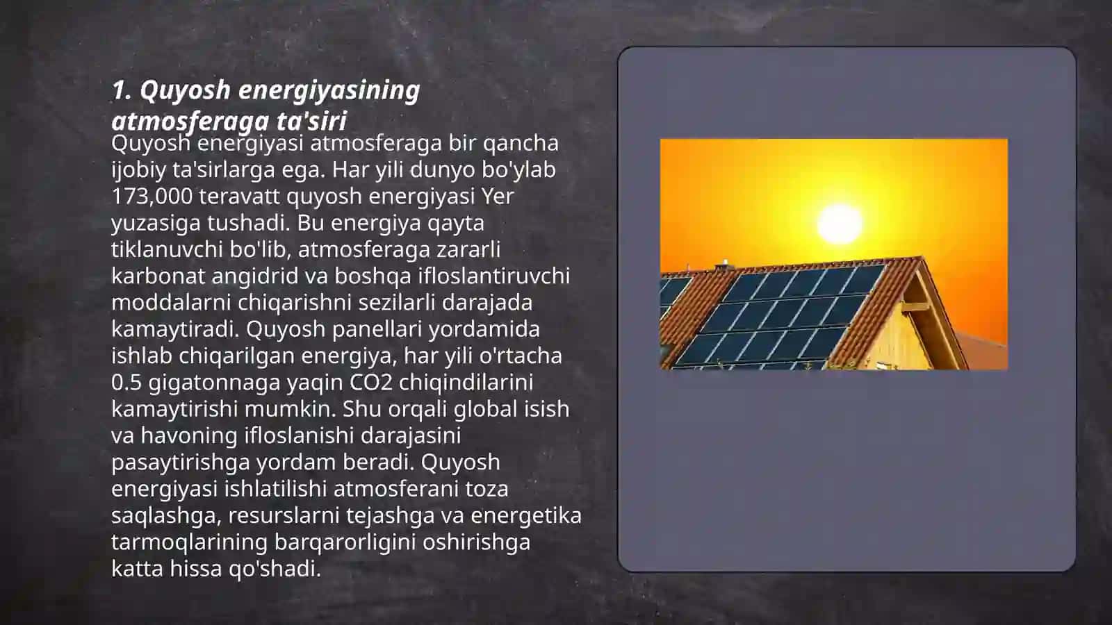 Quyosh energiyasining atmosfera va yer sirtidagi oʻzgarishlar 3