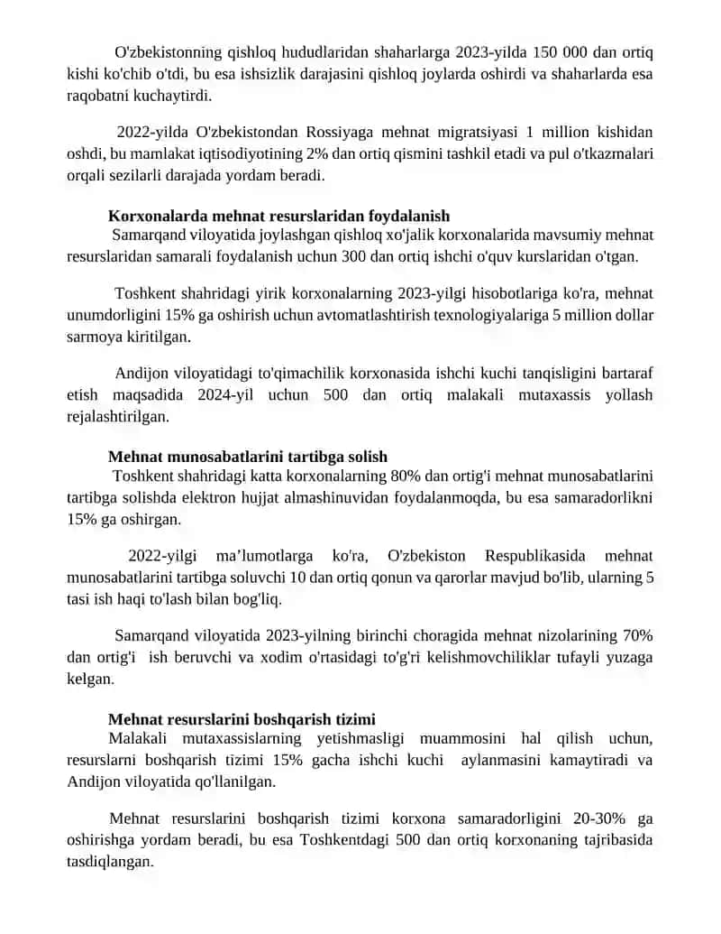 Mehnat bozori va korxonalarda mehnat resurslaridan foydalanish 3