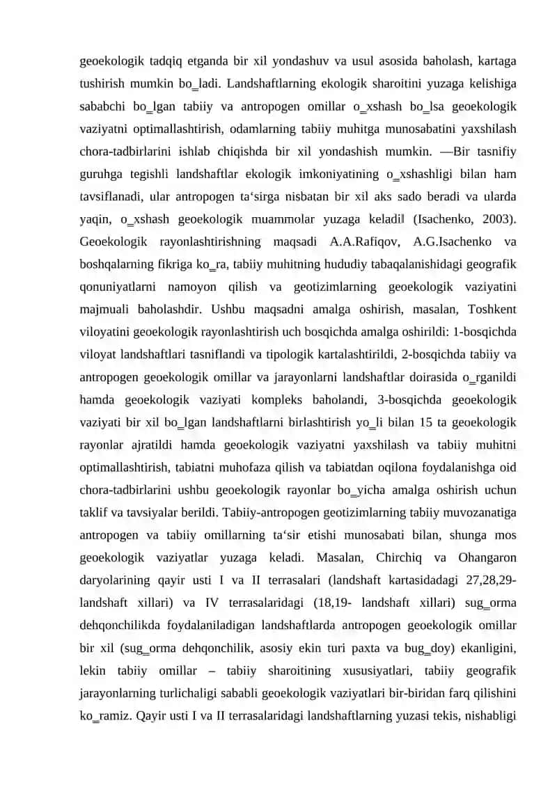 Geoekologik vaziyatni baholash va ularni yaxshilash. 3