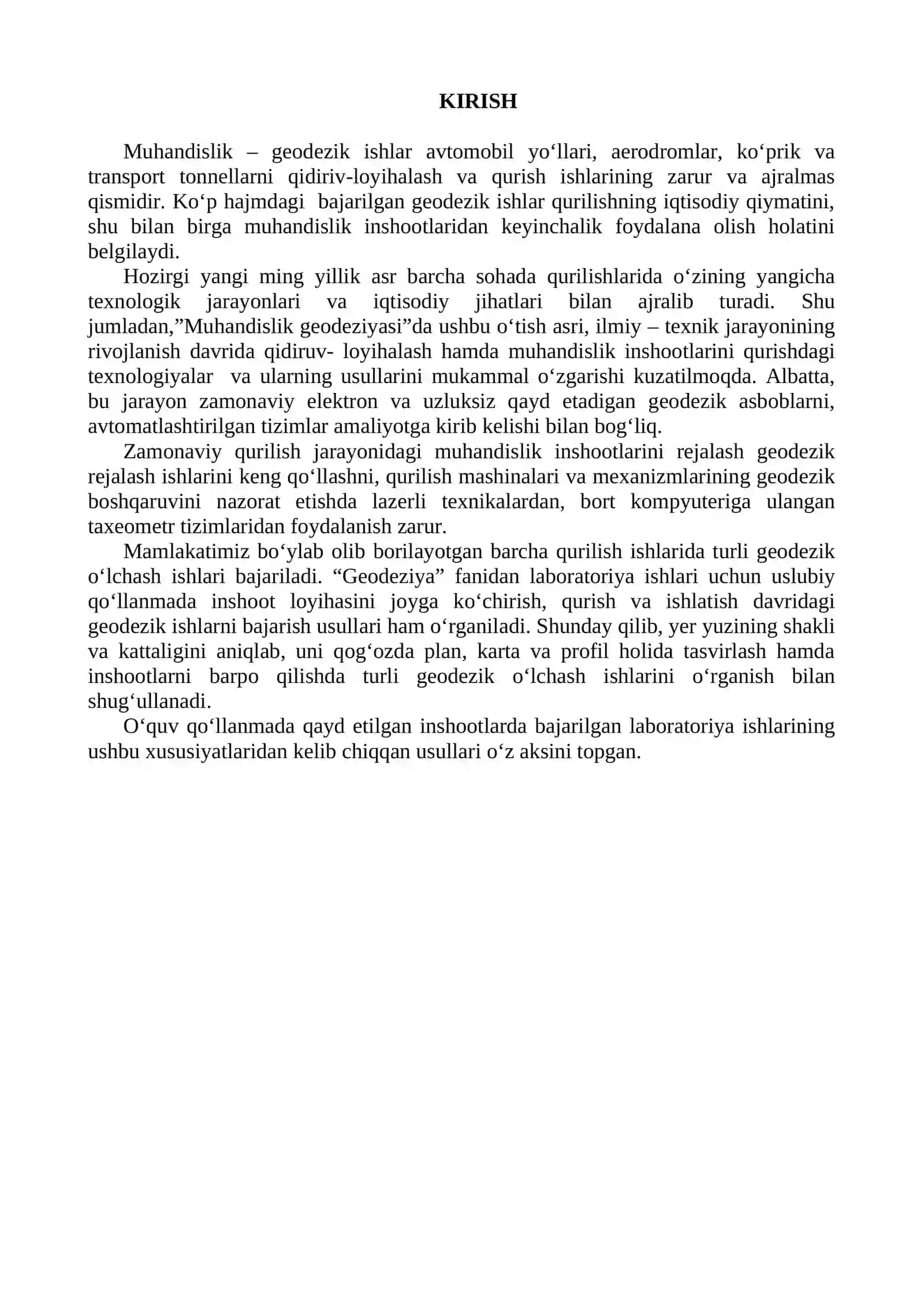 Muhandislik Geodeziyasi Laboratoriya Ishlari 3