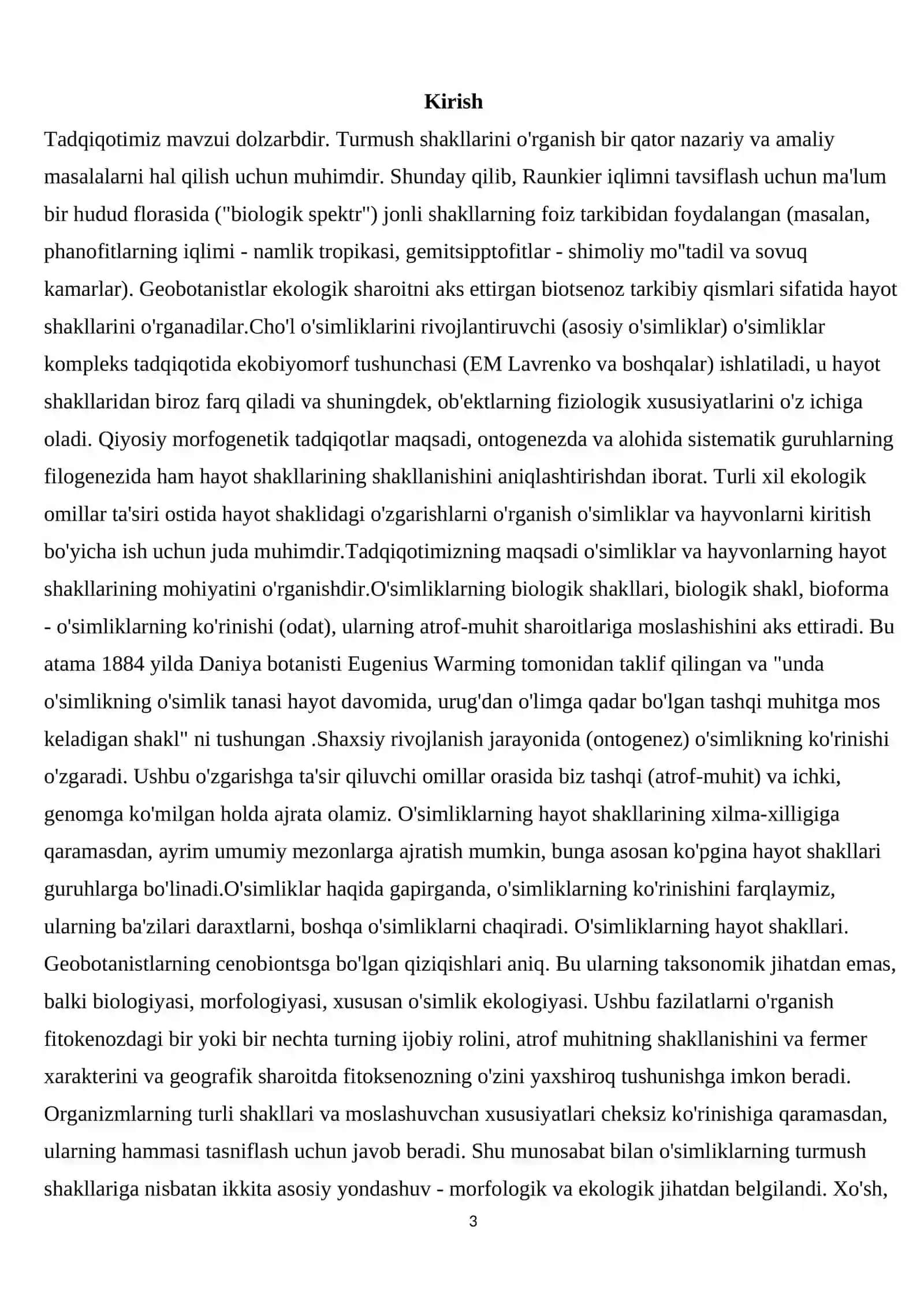 O‘simliklarning hayotiy shakllari.(K.Raunkier klassikkasiyasi) 3
