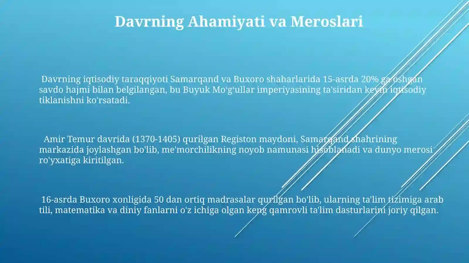 Da'vomuddatiningo‘zigahosxususiyatlari 3