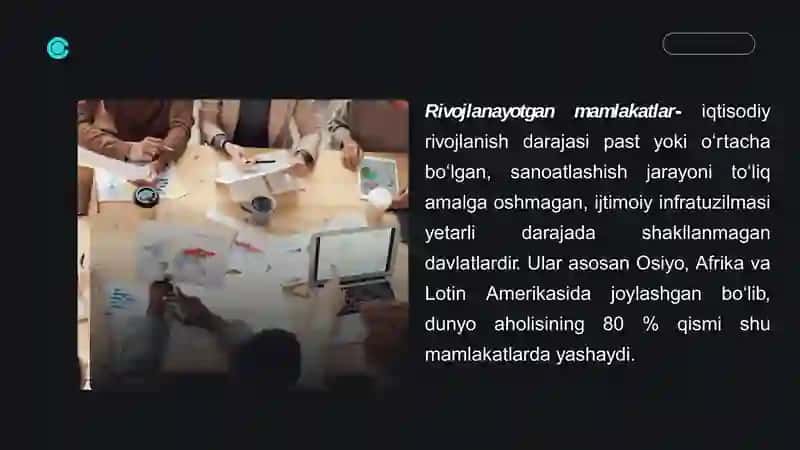 Rivojlanayotgan mamlakatlar xalqaro iqtisodiy munosabatlar tizimida 3