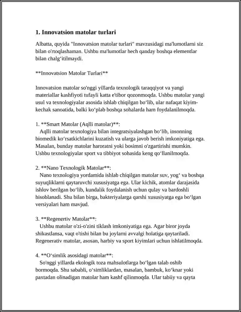 TIKUVCHILIKDA ISHLATILADIGON YANGI MAXSULOT TURLARI 3