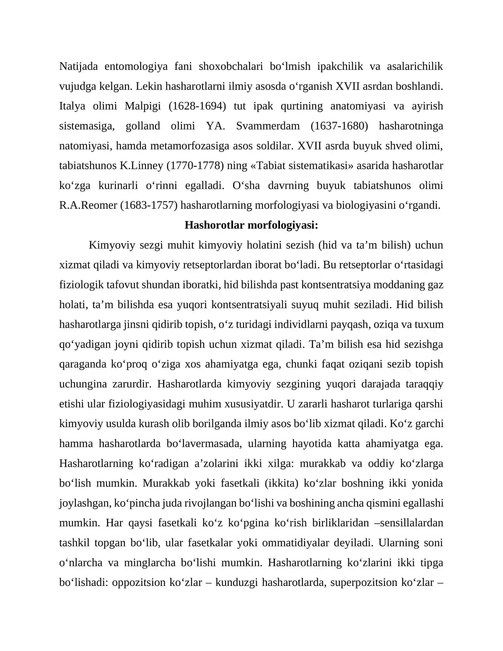 Òsimliklarni himoya qilish fanining nazariy asoslari va xashorotlarning biologik xususiyatlari 3