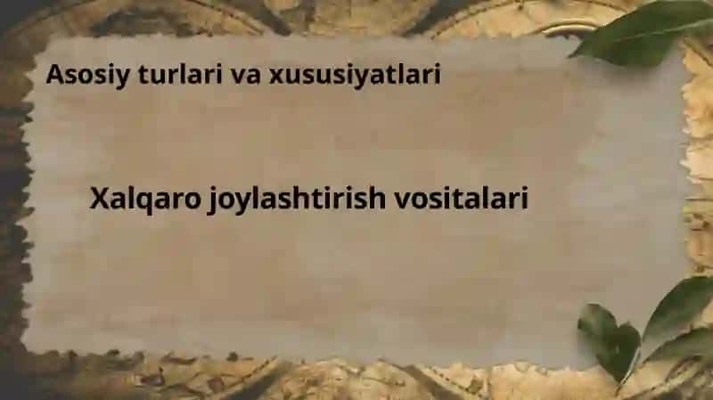 Turizmda Xalqaro joylashtirish vositalari klassifikatsiyasi va qurilish standardlari 3