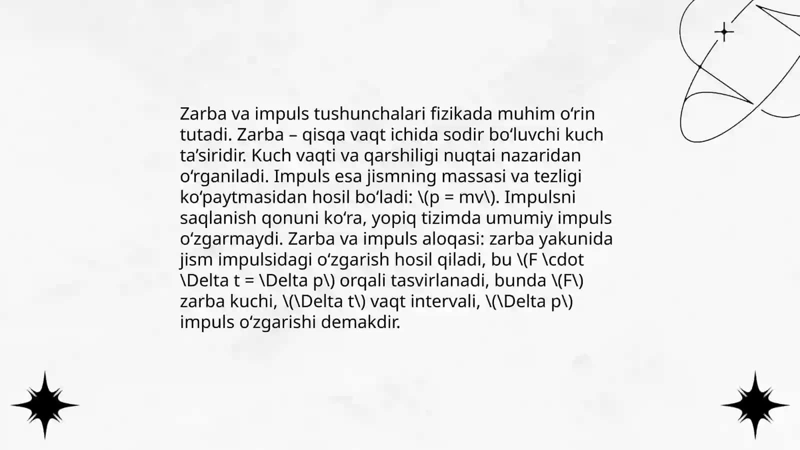 Zarba vaqtida zarbali kuchning ish haqidagi Kelĝvin teoremasi 3