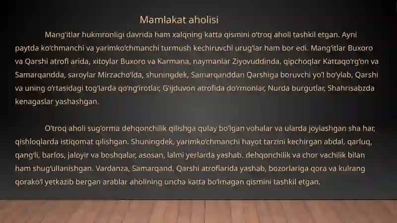 MANG‘ITLAR DAVRIDA IJTIMOIY-IQTISODIYHAYOT 3