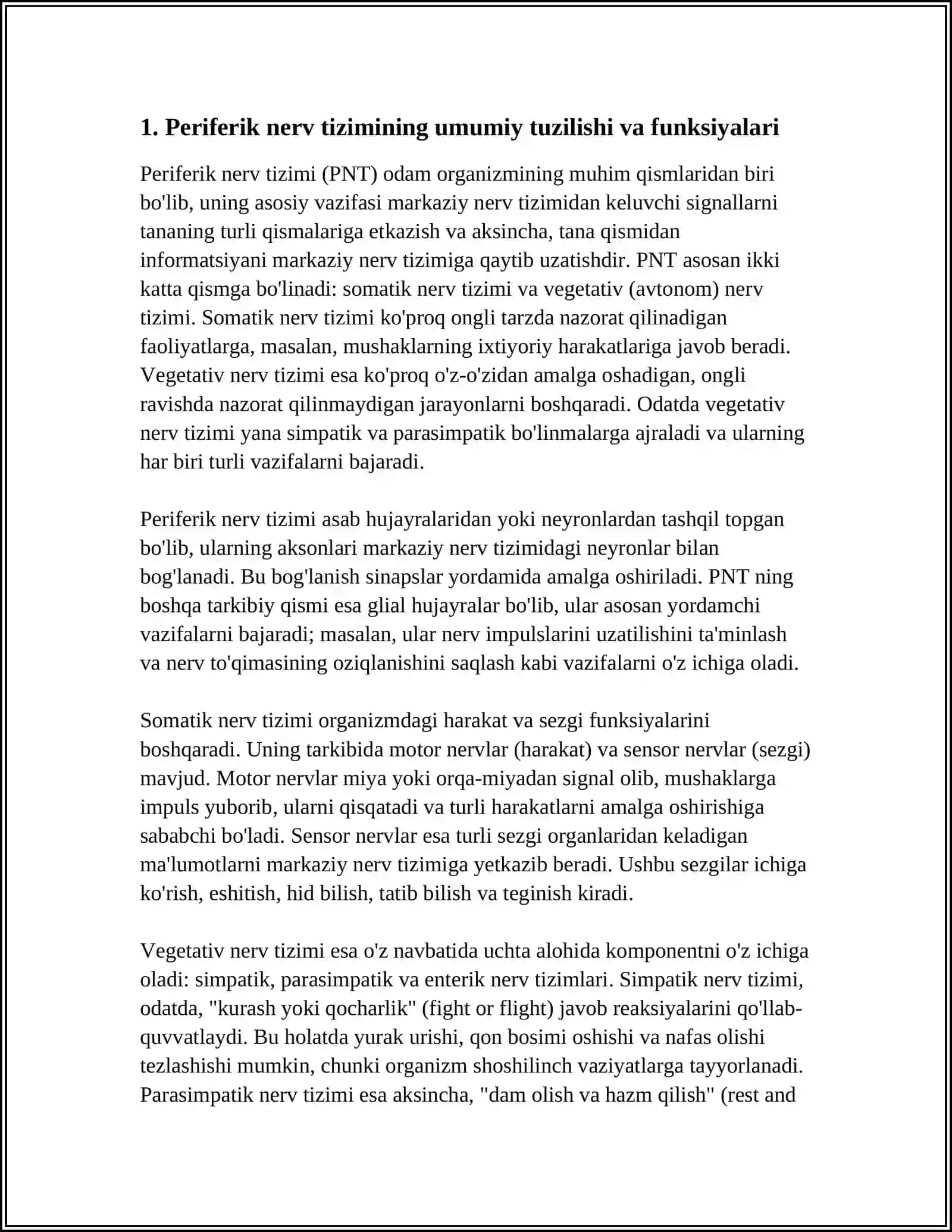 PERFERIK NERV SISTEMASINING FIZIOLOGIYASI VA PATOLOGIYASI REFLEKSLAR VA ULARNING TURLARI 3