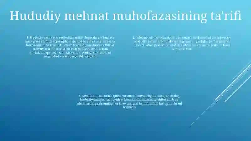 Mehnatni Muhofaza Qilish Va Sanoat Xavfsizligini Boshqarishni Xududiy, Ishlab Chiqarishdagi Darajasi 3