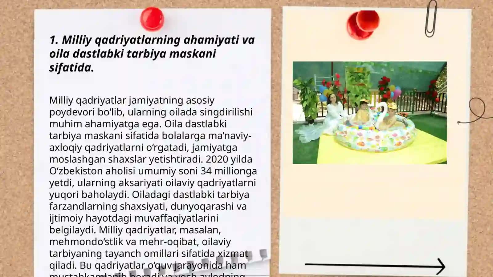 Milliy qadriyatlar oiladan boshlanadi va milliy qadriyatlarning ijobiy va salbiy tomonlari 3
