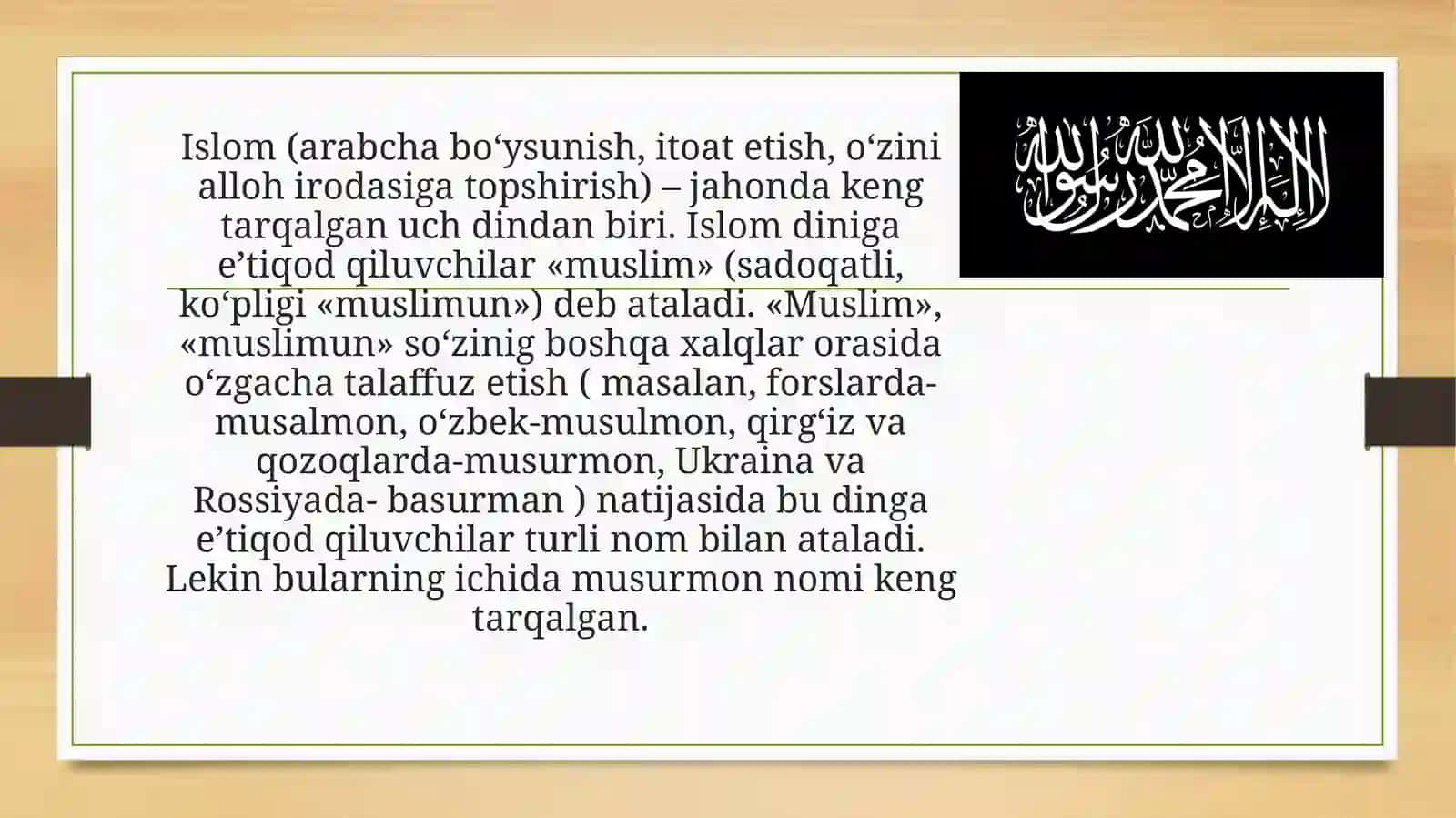 MAVZU: IX-XII ASRDA MUSULMON UYG'ONISH DAVRI 3