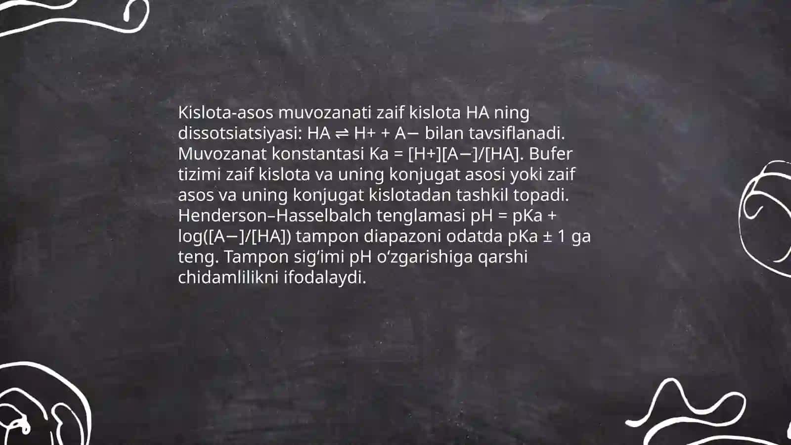 Kislota asosli muvozanat bufer sistemalar 3