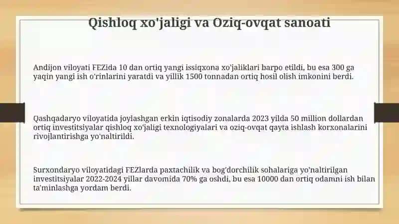 Erkin Iqtisodiy Zonalariga Jalb Qilingan Investitsiyalarniing Asosiy Yoʻnalishlari 3