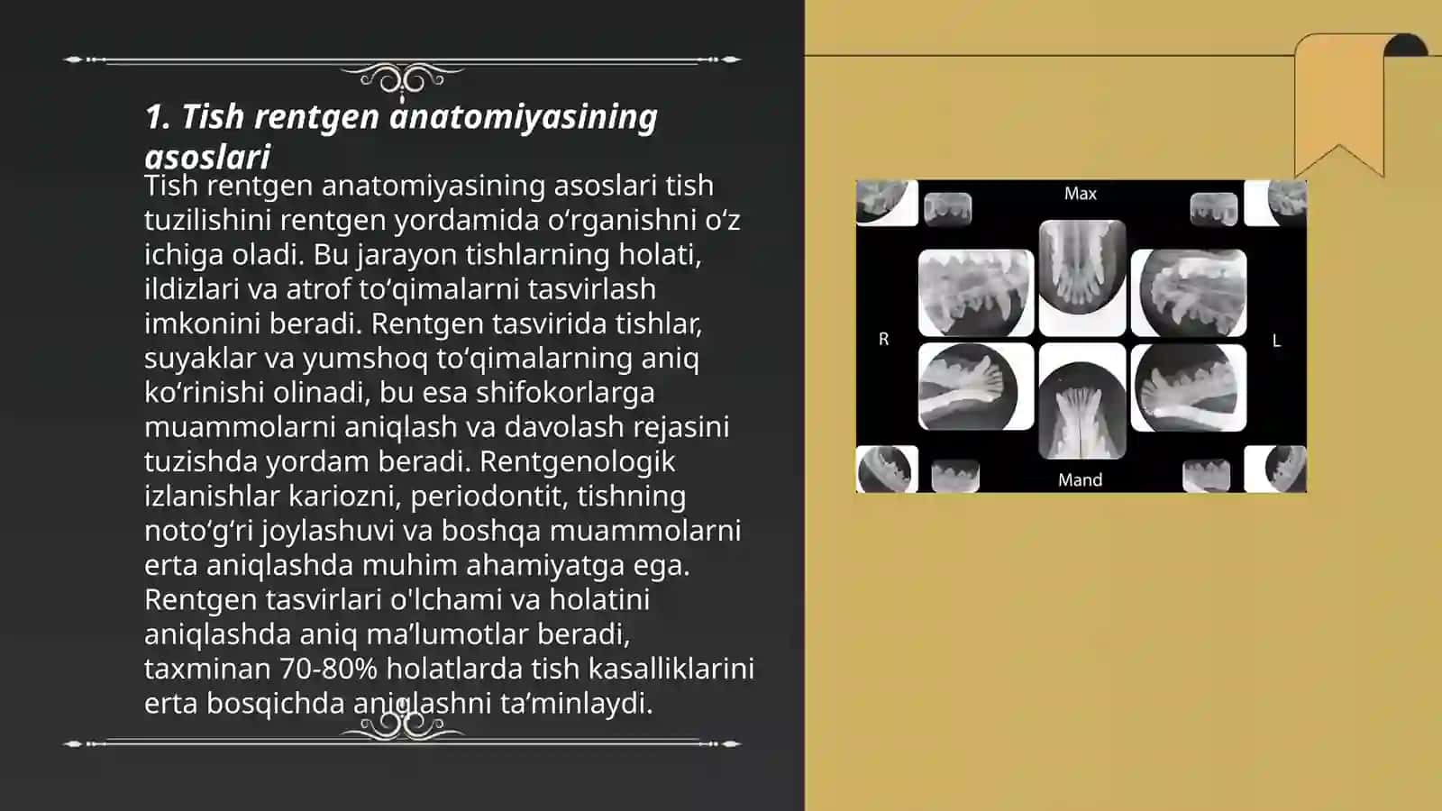 Tishlarning rentgen anatomiyasi 3