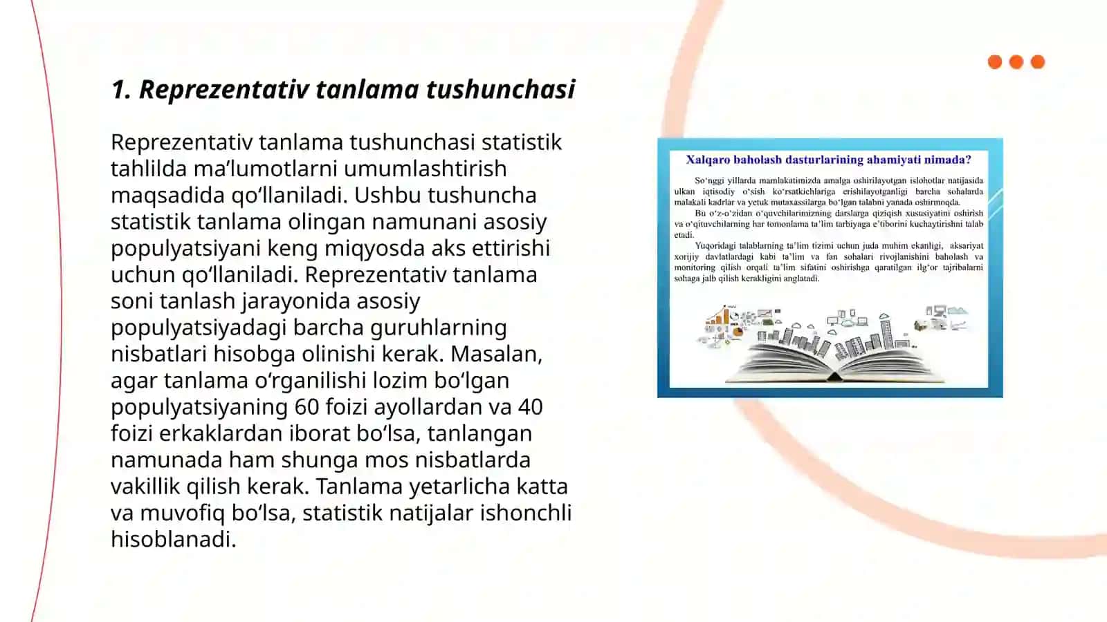 Reprezentativ tanlama kuzatish tashkil qilish muammolari 3