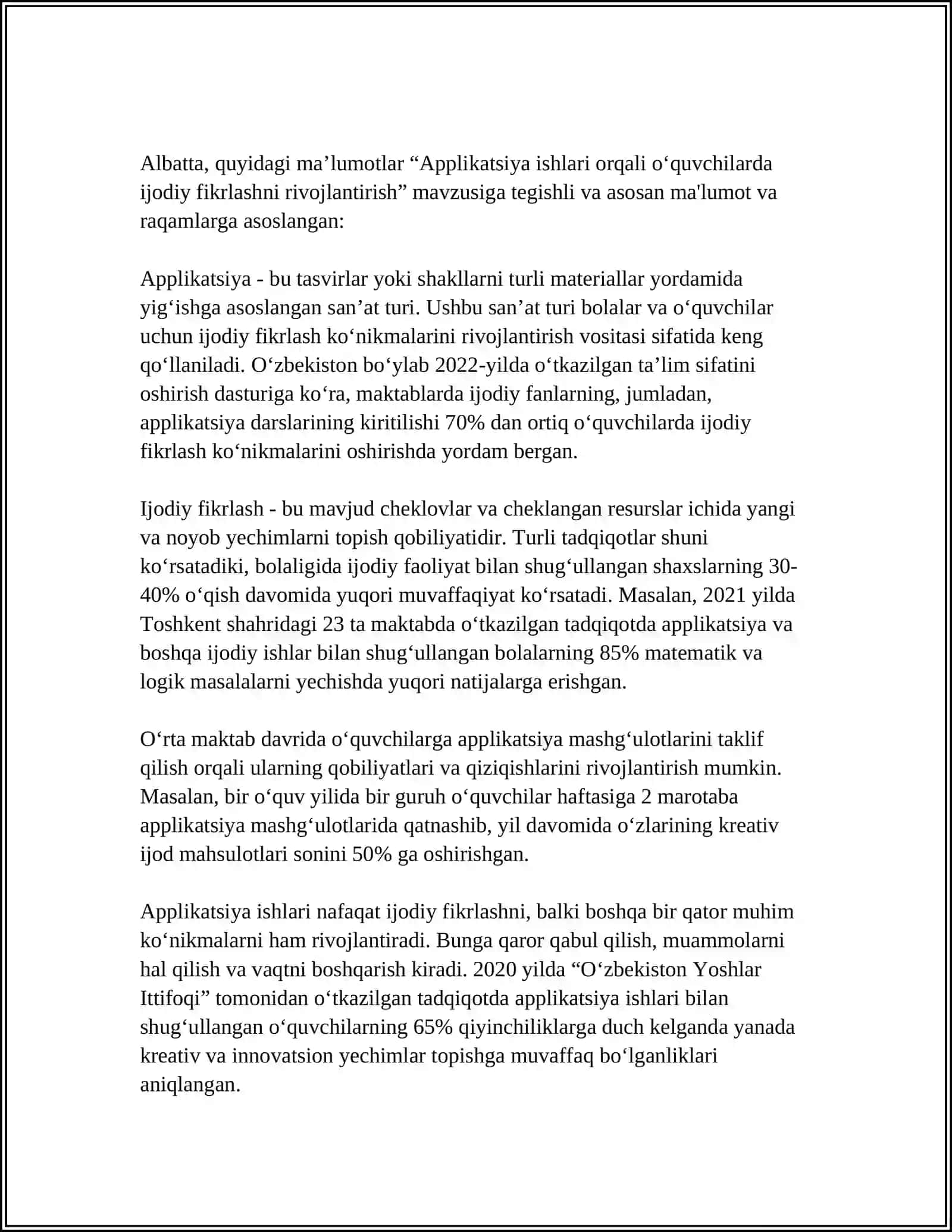 Applikatsiya ishlari 3