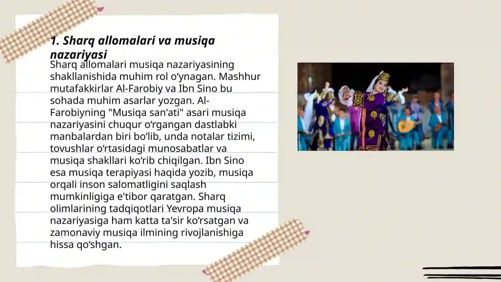 Sharq allomalari va musiqa nazariyasi 3