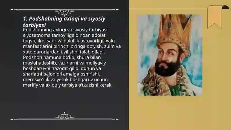 Siyosatnoma (siyar ul-muluk) 3