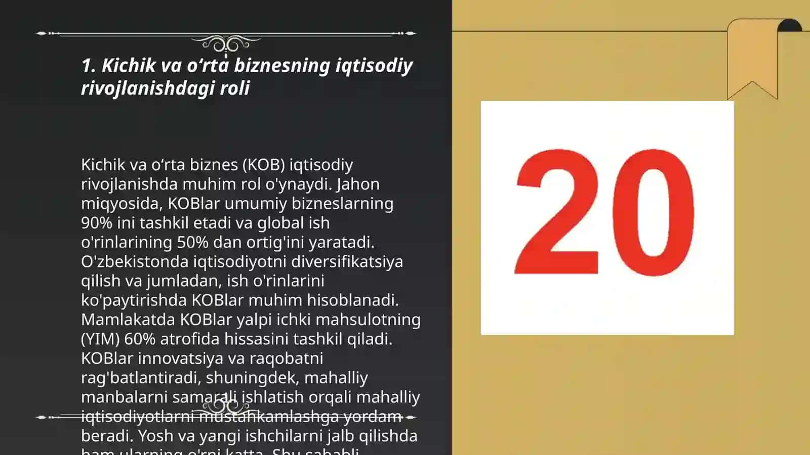 Kichik va oʻrta biznesning ijtimoiy-iqtisodiy xususiyatlari 3