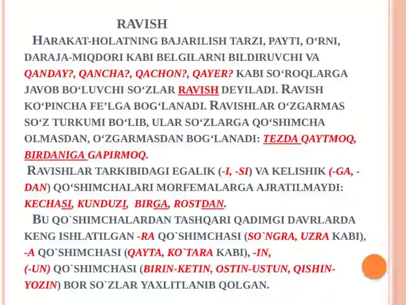 Ravish so‘z turkumi 3