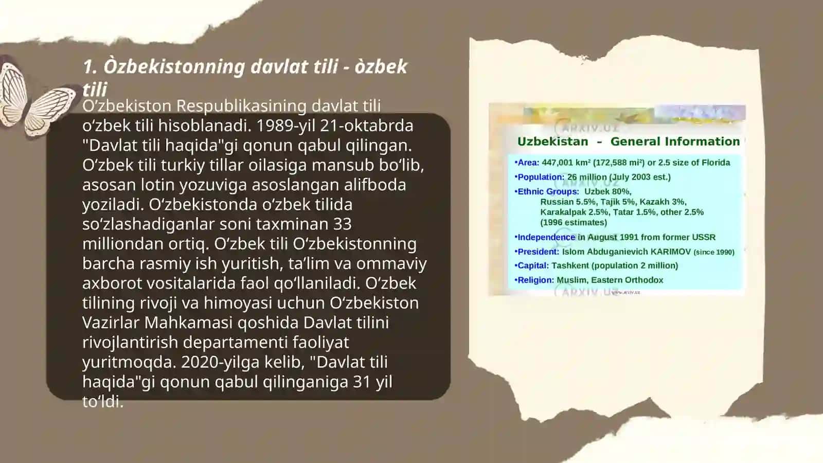 Oʻzbekiston- yagona Vatan 3