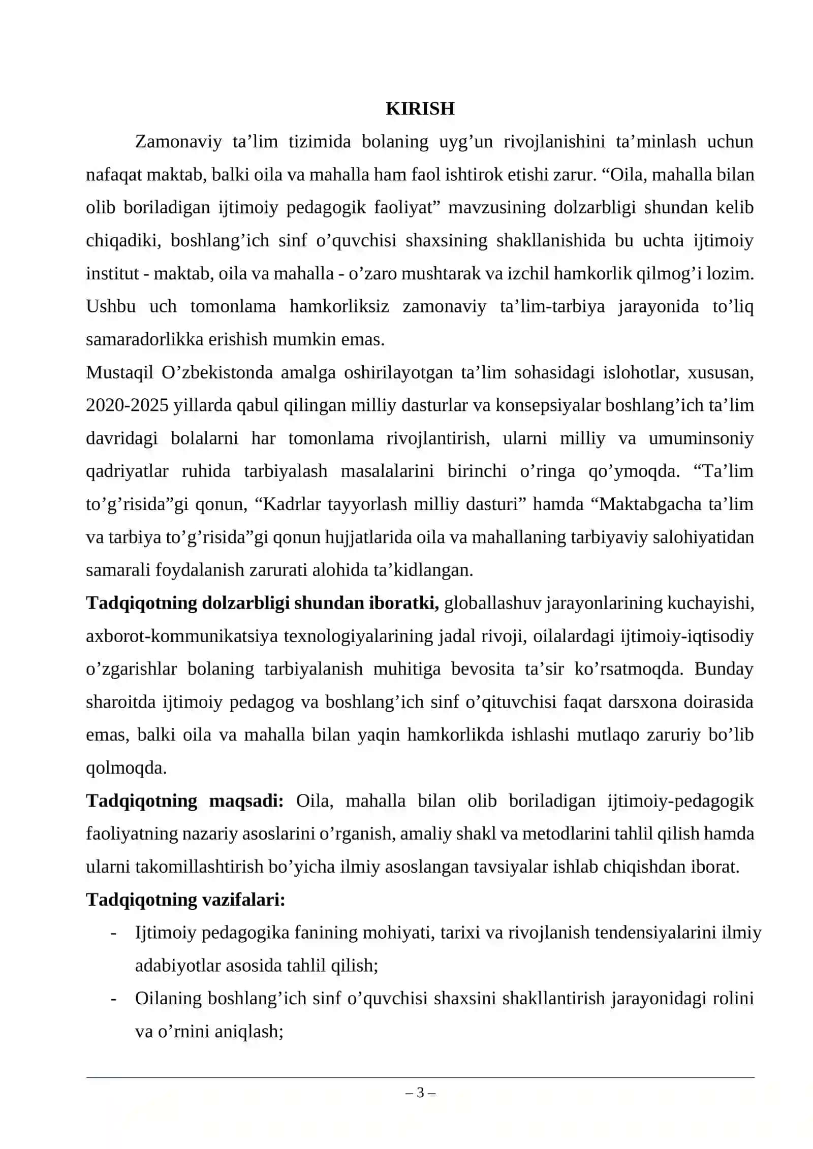 OILA, MAHALLA BILAN OLIB BORILADIGAN IJTIMOIY PEDAGOGIK FAOLIYAT 3
