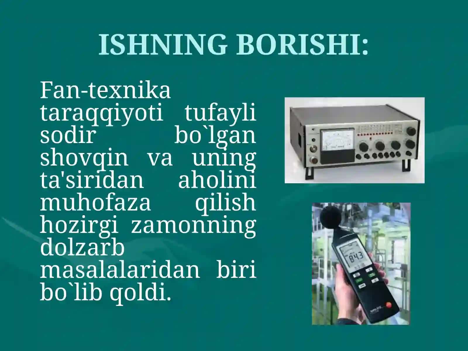 Shovqin kuchini aniqlash 3