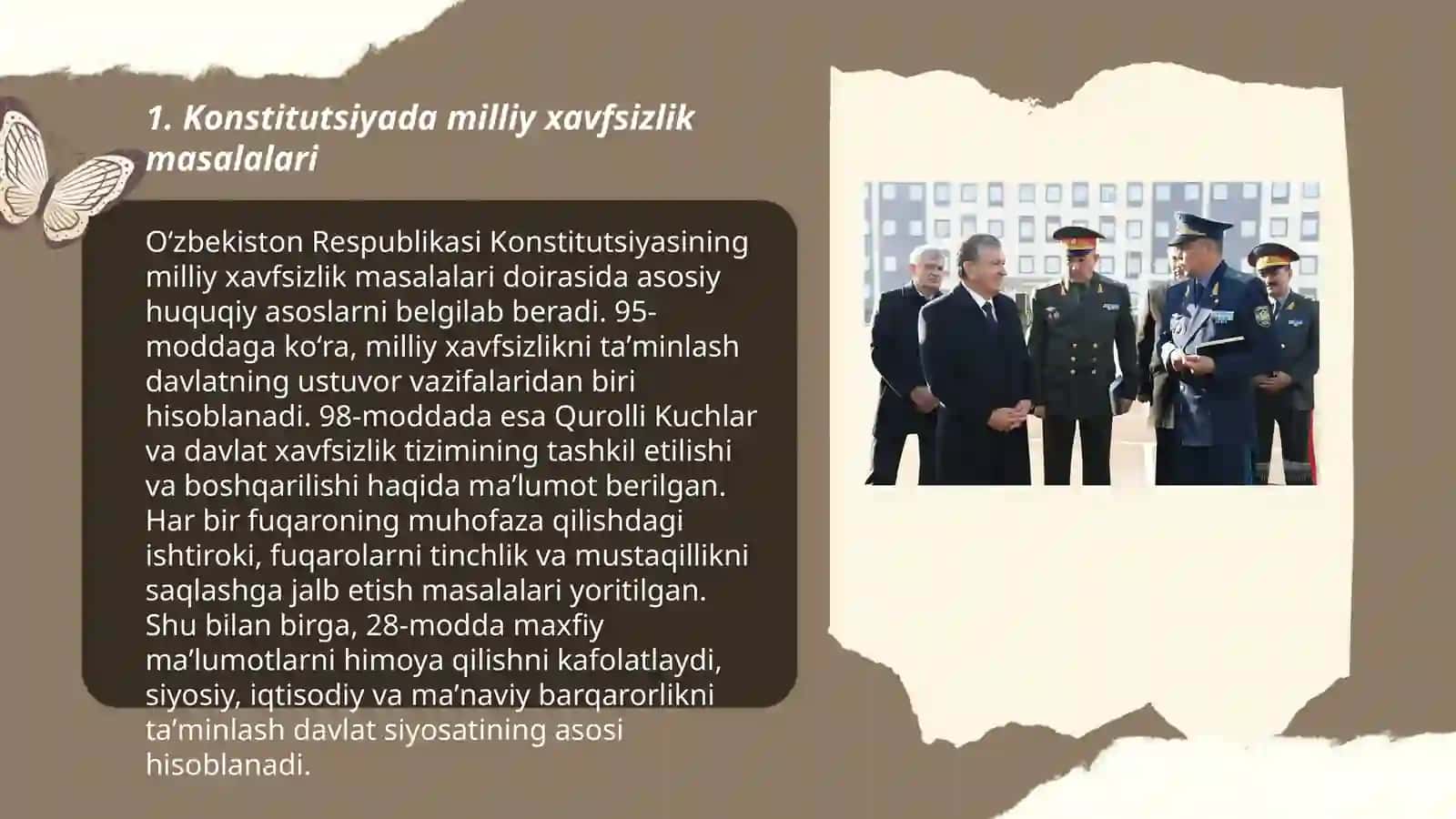 Konstitutsiyada mudofaa va xavfsizlik masalasi 3
