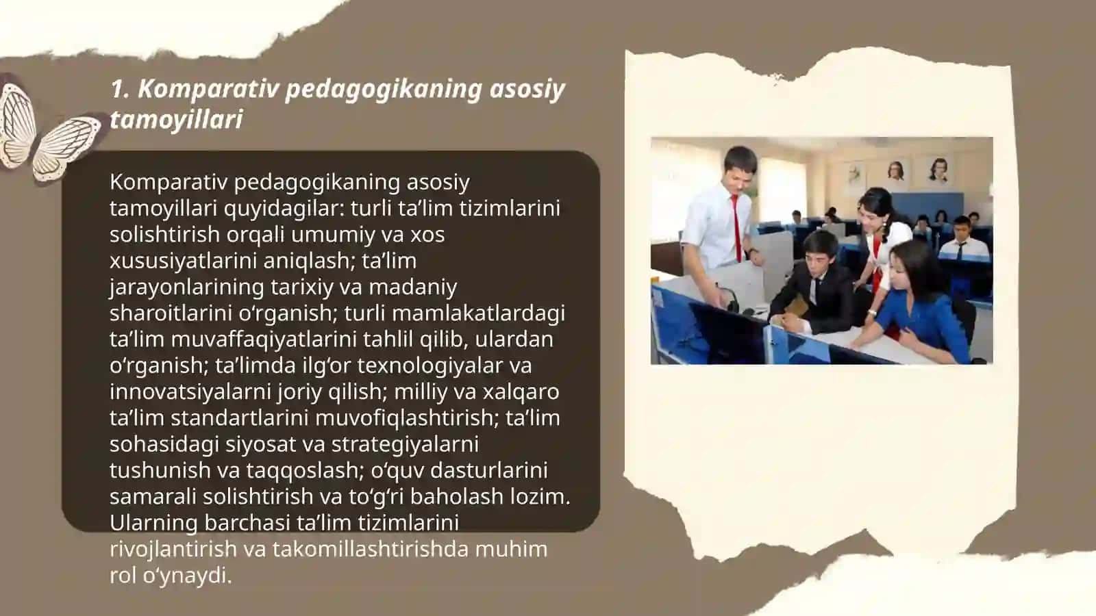 Komparavistik pedagogika tadqiqotlar tifologiyasi B.Xolmsining taktonomiyasi 3