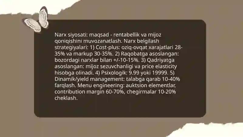 Restoran daromadlarini samarali boshqarish asoslari 3