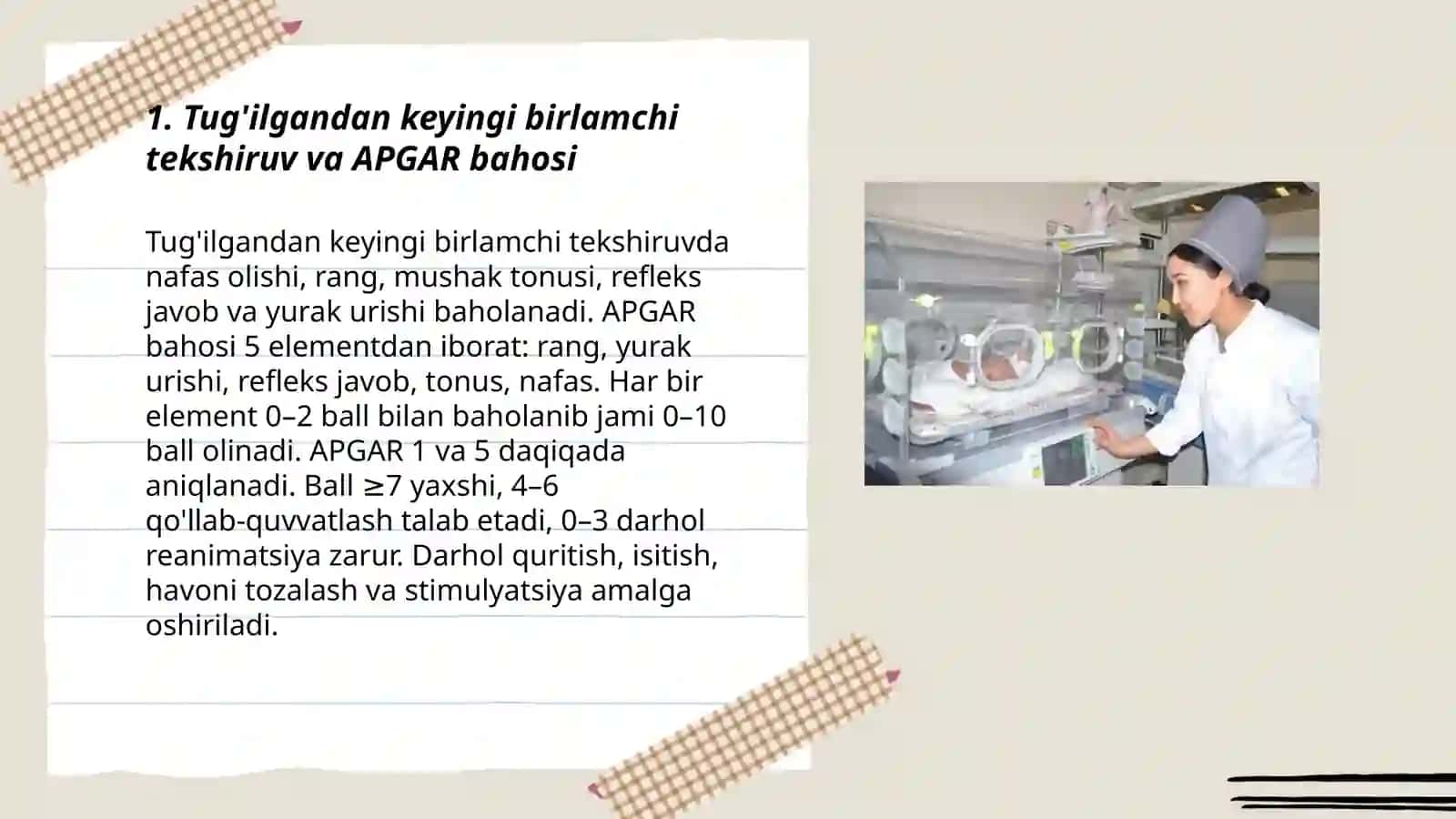 Yangi tug'ilgan chaqaloqning birlamchi parvarishi va patronaji 3