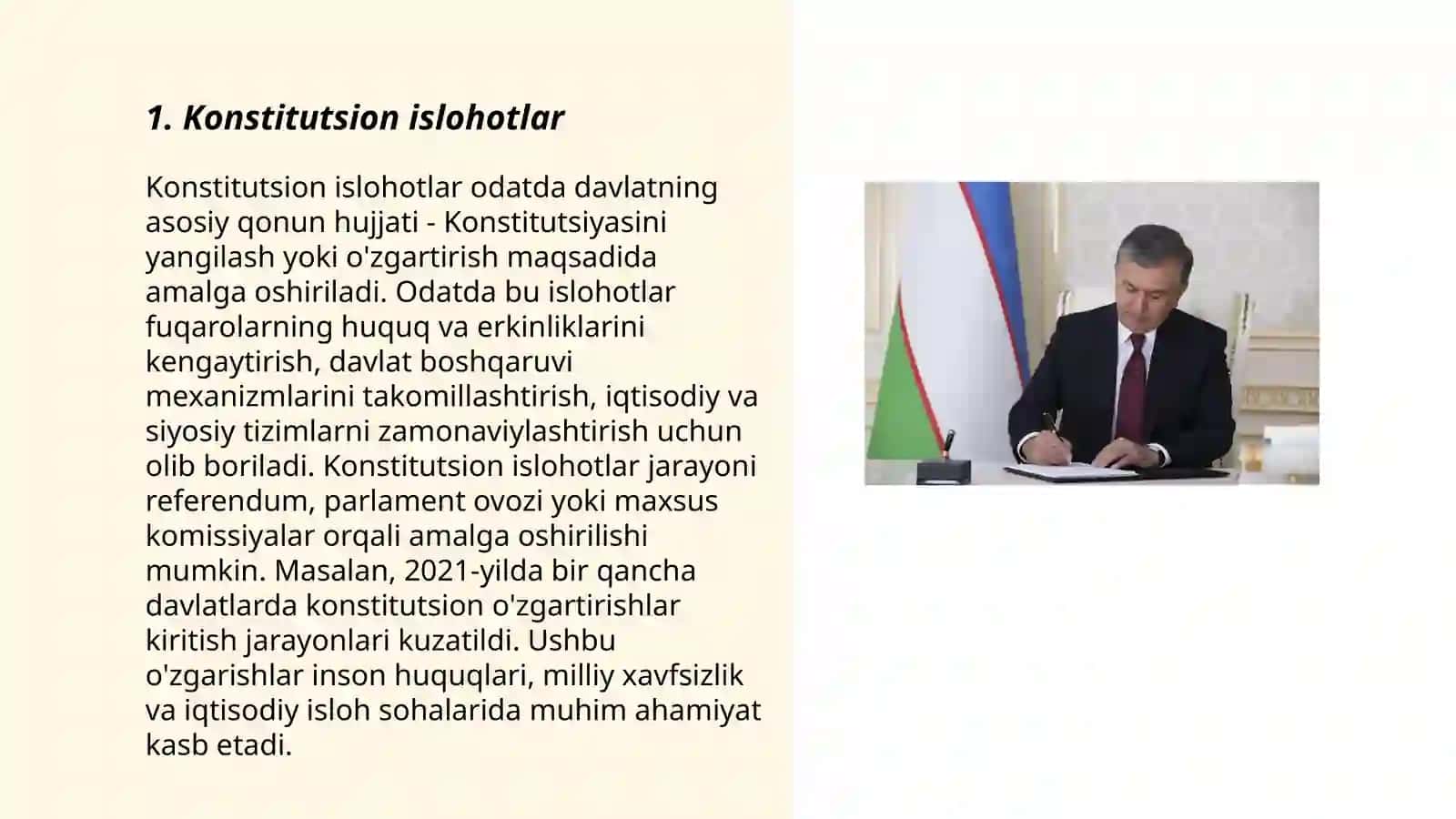 Konstitutsion islohotlar 3