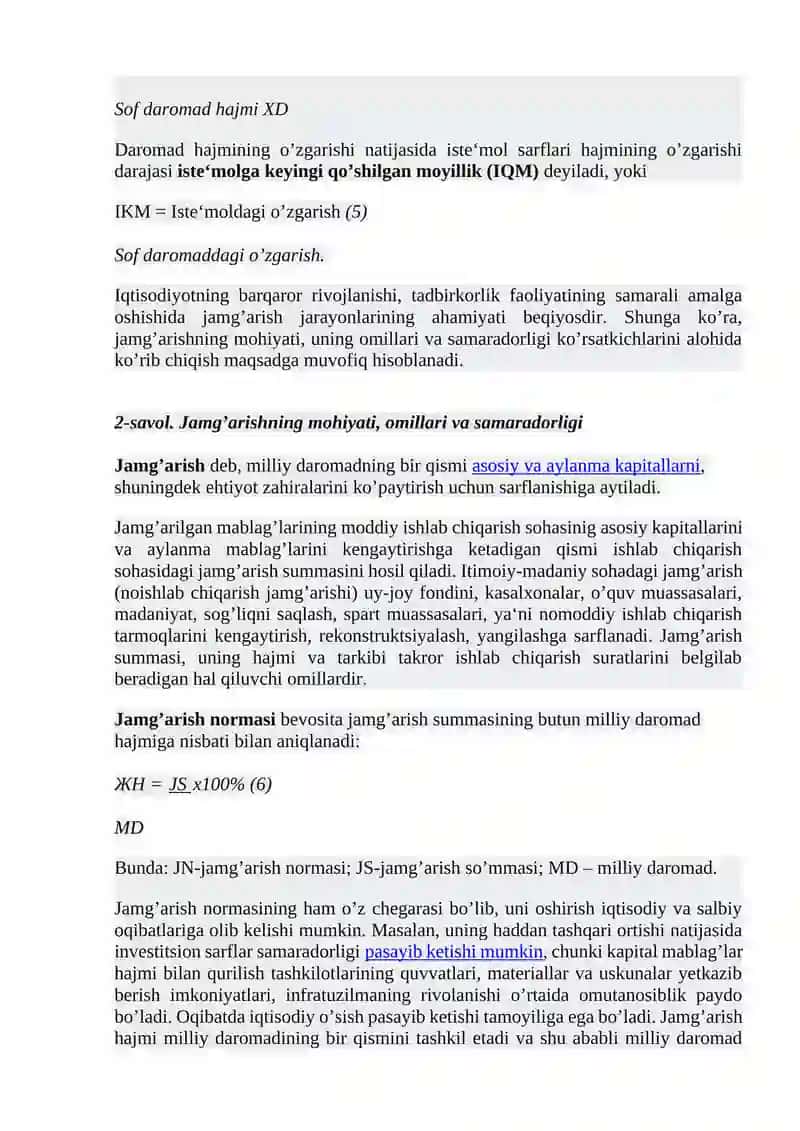 Istye‘mol, jamg’arma va invyestitsiyalar 3
