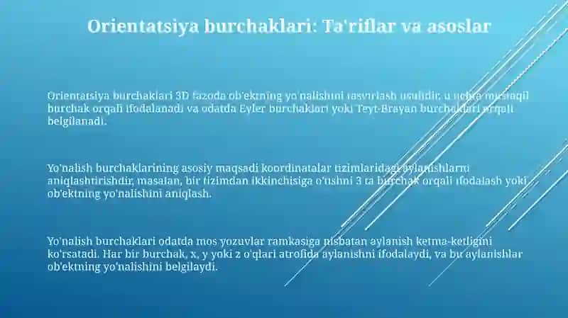 Orientatsiya burchaklari 3